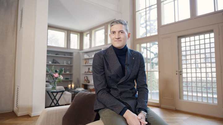 Flavio Pellegrini dans la Villa Turque à La Chaux-de-Fonds
