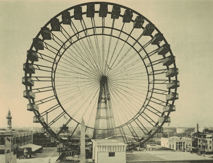 La grande roue de Chicago. L'Exposition universelle de 1893 en photogravure. Archives Tissot.